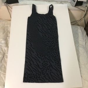 Bebe woman’s S/P dress gray print nylon/spandex